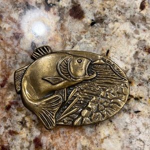 Brass bass belt buckle